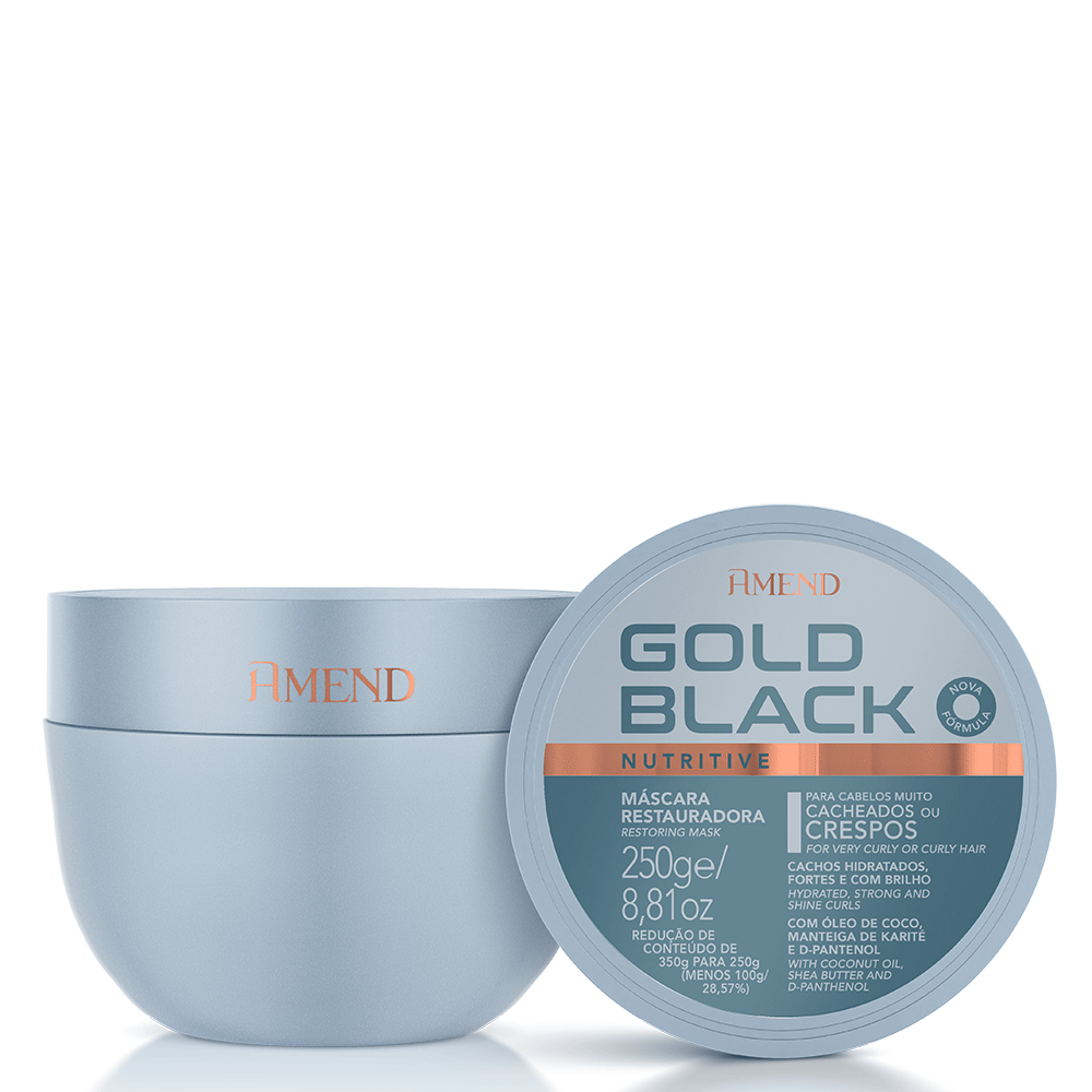 Máscara Restauradora Amend Gold Black Nutritive 250g image number 0